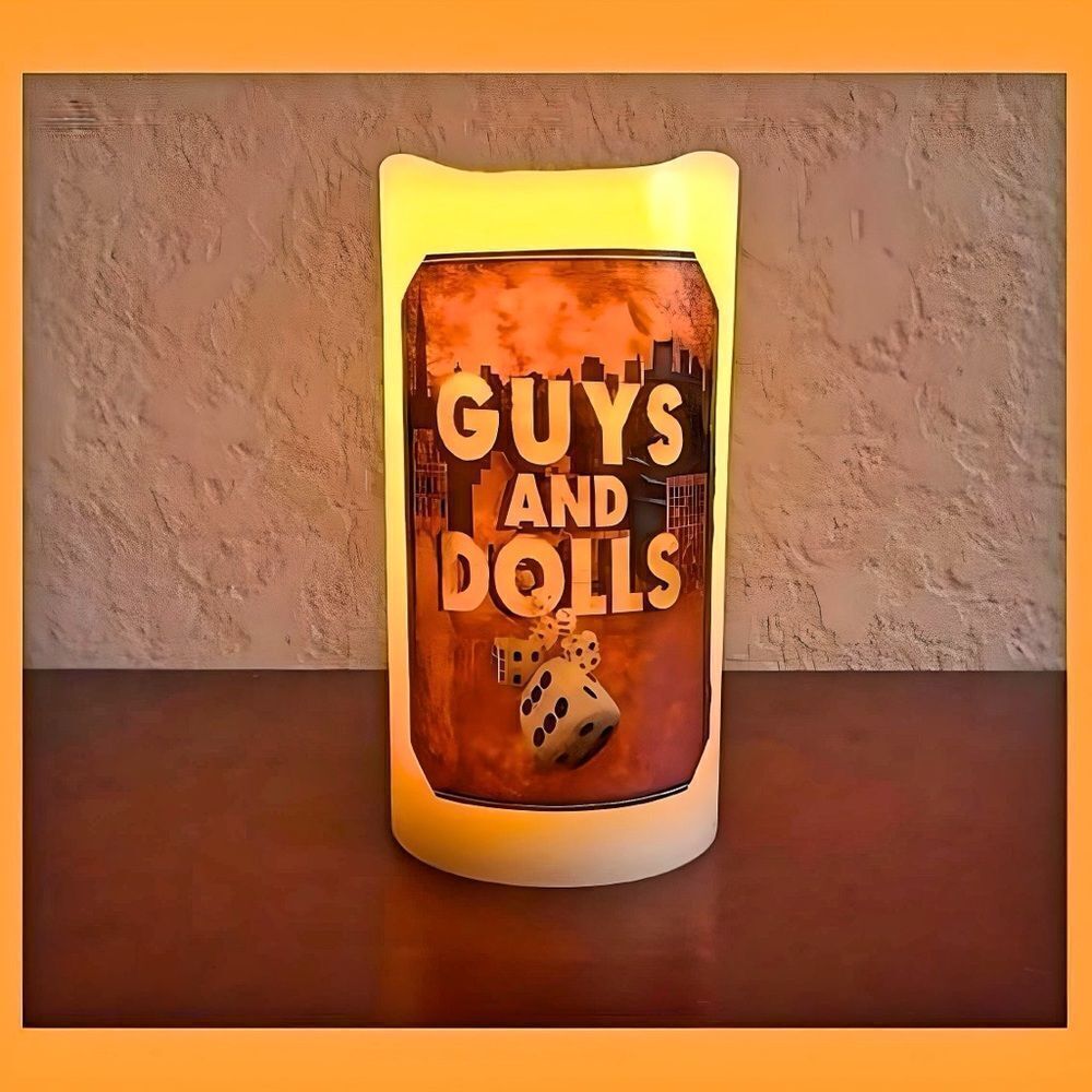 Guys&Dolls Broadway MusicalTheatre Flameless Candle. Perfect Christmas Gift 🎁.​